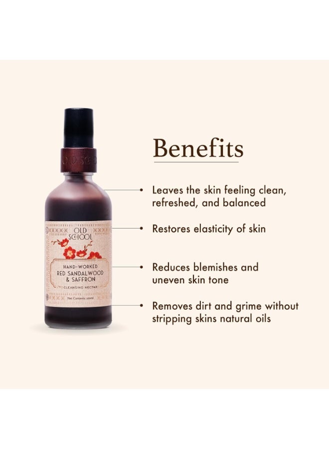 Old School Rituals Red Sandalwood & Saffron Age Defying Cleanser | Face Wash for Oily, Acne-Prone & Mature Skin | Reduces Uneven Skin Tone | 100 ml - Image 3